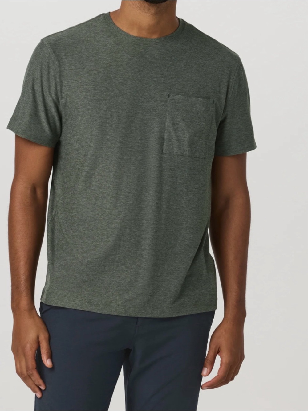 All in Motion Men's Tech Tee with Pocket, Heather Gray, Size XL